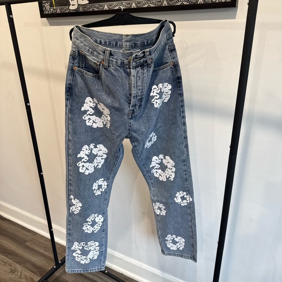 Rare Denim tears Levi's Men's Relaxed Jeans - Black and Gray unisex - Picture 7 of 16